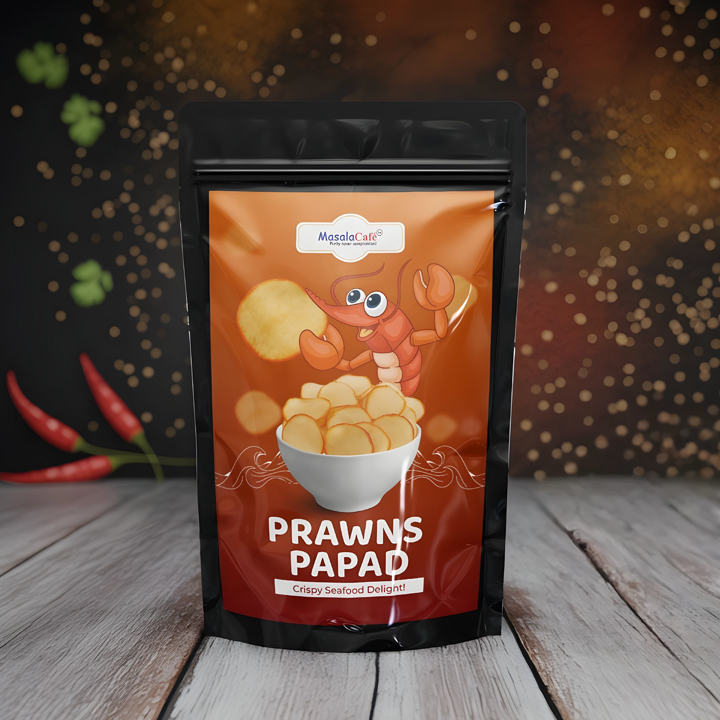 Authentic Prawn Papad | Crispy Seafood Snack | Hand-Rolled & Sun-Dried | Ready to Fry