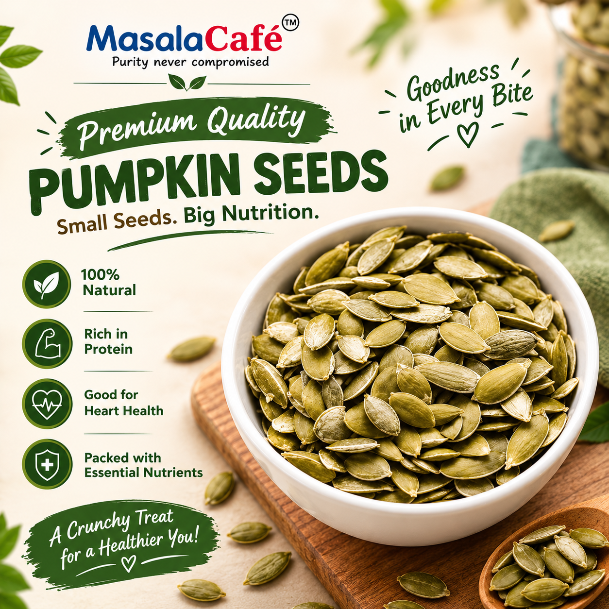 Pumpkin Seeds - 100% Pure Raw Seeds