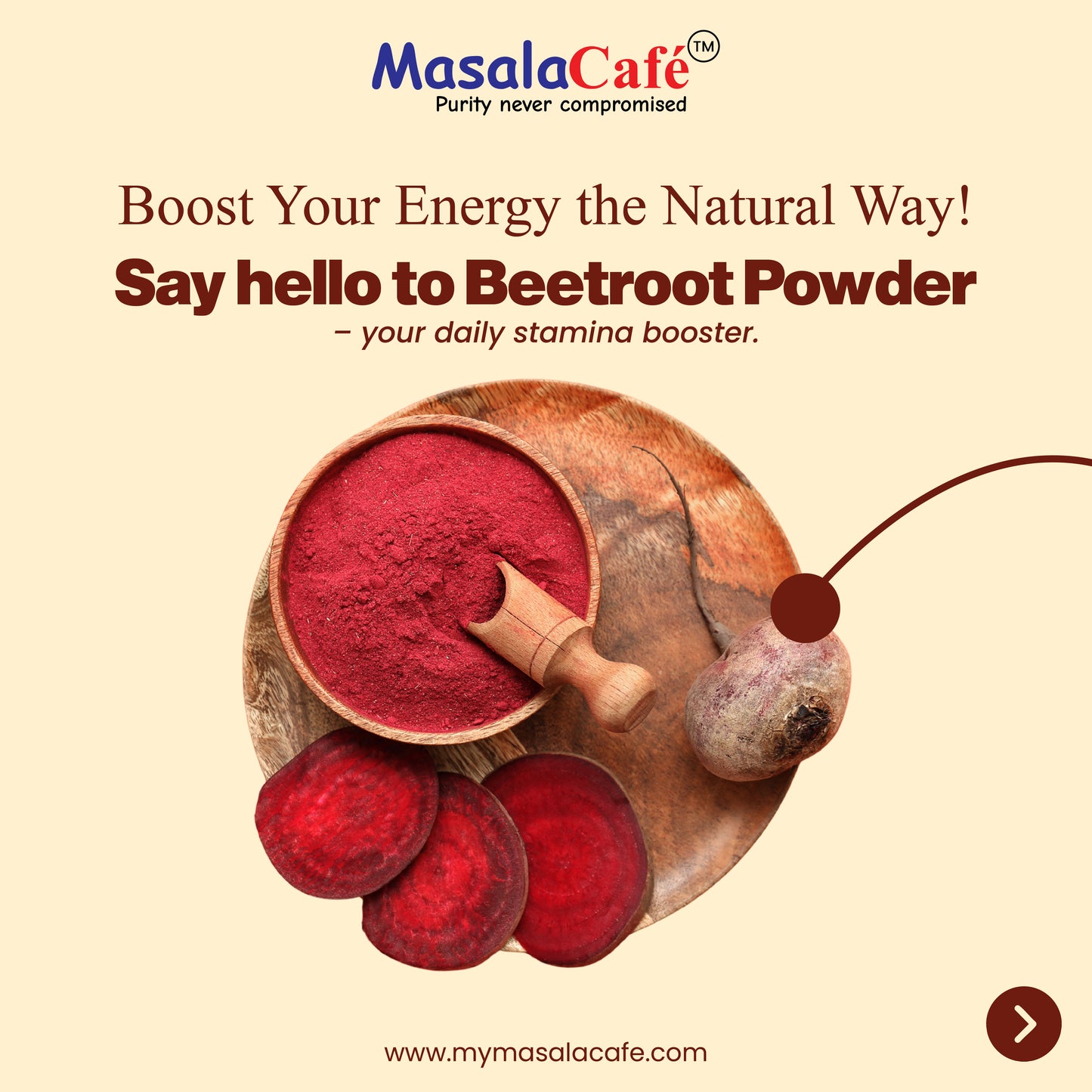 Beet Root Powder - Organic Superfood for Energy and Wellness