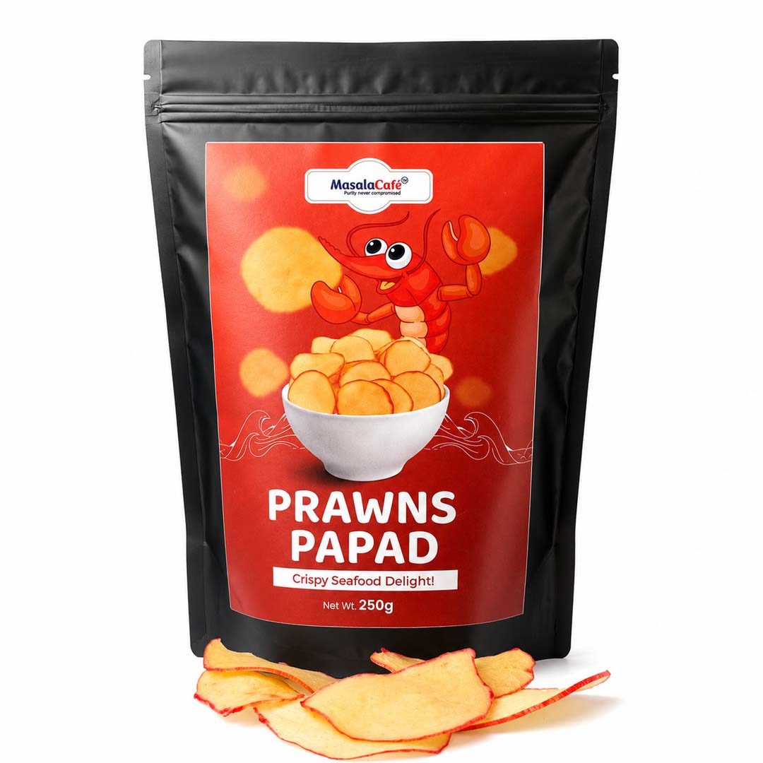 Authentic Prawn Papad | Crispy Seafood Snack | Hand-Rolled & Sun-Dried | Ready to Fry | FREE Rs.99 Chicken Masala